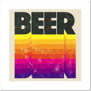 Beer Retro Style by Treaja Posters and Art